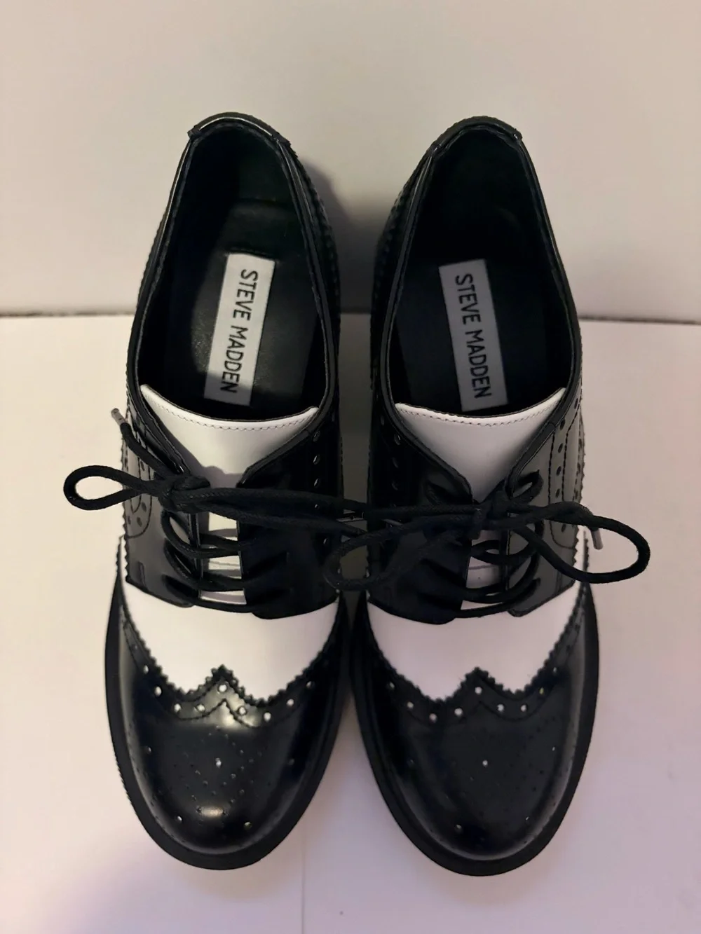 Steve Madden Tuxedo Brogue Platform Oxfords
